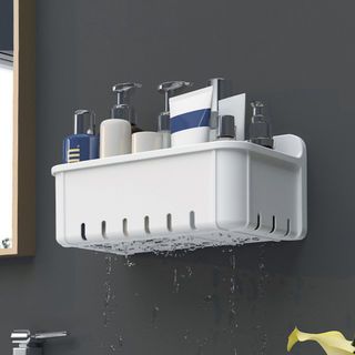 Primo ชั้นวางติดผนังพลาสติก รุ่น WA-02 ขนาด 14.5x27x12 ซม. สีขาว