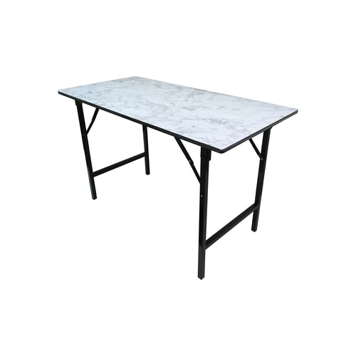 DELICATO โต๊ะเอนกประสงค์ รุ่นMD443 Torano ขนาด 60x120x75 ซม. ลายหินขาว
