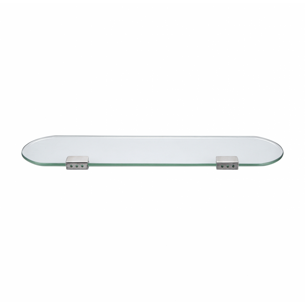 Verno ชั้นวางกระจกพร้อมขารับรับชั้นสแตนเลส 304 รุ่น PQS-JJ-50B ขนาด 50x12x2 ซม.