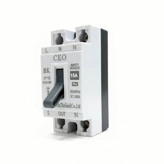CEO เบรคเกอร์ 2P 15A รุ่น BK-15A สีขาว-เทา