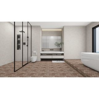 Marbella กระเบื้องเซรามิคปูพื้น 16x16 นิ้ว รุ่น นาซ่า-บราวน์ JMZ40204 Matt (12P)