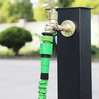 Tree’O Plus ชุดสายยางยืดหดพร้อมปืนฉีดน้ำปรับหัวได้8รูปแบบ รุ่นDYWGH5115 ขนาด5/16” ยาว15เมตร สีเขียวเทา