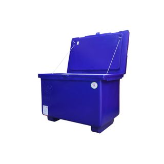 S&P ถังแช่  ขาสูง บานพับมือจับ 200 ลิตร สีน้ำเงิน