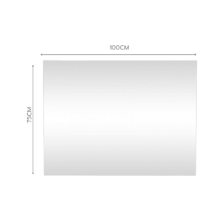 Nice กระจกเงาไม่มีกรอบ ทรงเหลี่ยม รุ่น PQS-XS10075 ขนาด 75x100 ซม. สีใส