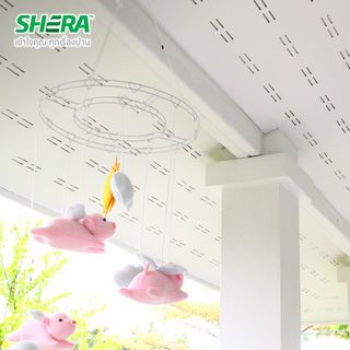 เฌอร่า บอร์ดฝ้า ระบายอากาศ รุ่นคลาสสิค ผิวเรียบ 0.4x60x120ซม. สีธรรมชาติ