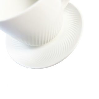 AILO ชุดถ้วยกาแฟเซรามิค 13.5 ซม. 400 มล. JERRY-02 สีขาว 