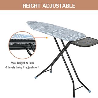SAKU โต๊ะรีดผ้าแบบยืนรีด 4 ระดับ JUMBO รุ่น PRY1548HZ-25 ขนาด 38x122x90.5ซม. สีฟ้า