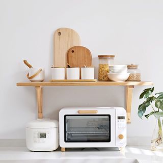 ฉากรับชั้นไม้ ขนาด18X23X1.5ซม. รุ่น LW02-WD  สีไม้