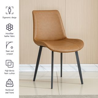 DELICATO เก้าอี้รับประทานอาหาร รุ่น Suwari-02 ขนาด 51x58x83 ซม. สีน้ำตาล