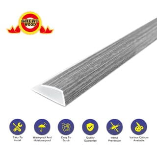 GREAT WOOD ยูคลิปPVC รุ่นGPPVC3.7-3-EB ขนาด 2.7x290x1.3 ซม. Gray 8-6