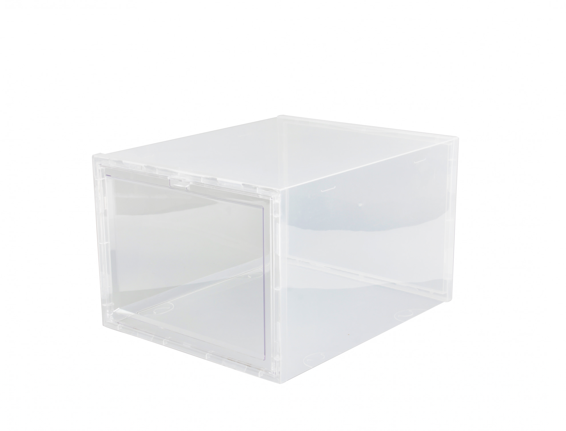 GOME กล่องรองเท้าฝาหน้า รุ่น TG54675 ขนาด 35.7x29x22 ซม. สีใส