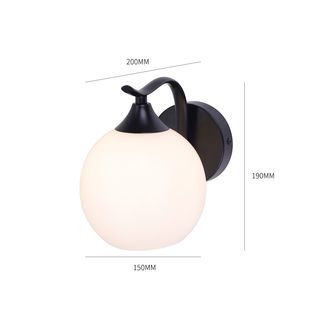 EILON โคมไฟติดผนังโมเดิร์น E27 5W  รุ่น GC Y1046 สีดำ