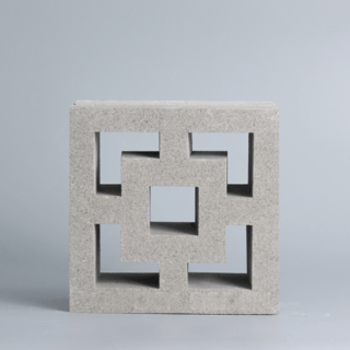 วีบล็อค อิฐบล็อกช่องลมลาย ลายเหลี่ยมจีน A ขนาด 19x19x9ซม.