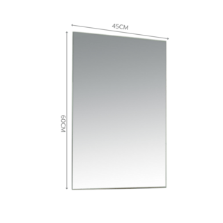 Nice กระจกเงาไม่มีกรอบ ทรงเหลี่ยม รุ่น JLLS003-60 ขนาด 45x60ซม. สีใส