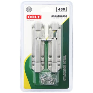 COLT LITE กลอนสปริงสแตนเลส รุ่น 430 ขนาด 4 นิ้ว สีสแตนเลส (แพ็ค 2)