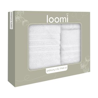 loomi ผ้าขนหนู Gift set no.TPME-02 สีขาว