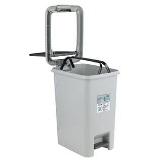 Kleanzy ถังขยะเหยียบเหลี่ยม Prensa 30 ลิตร ขนาด 29x39x49.5 ซม. รุ่น TG51791G สีเทา