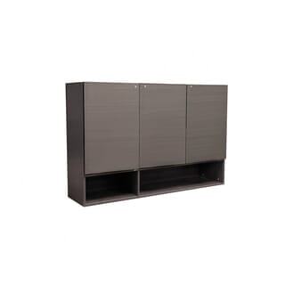 CLOSE ตู้แขวนไฮกลอสพร้อมชั้นวาง ขนาด 120×30×80 ซม. CALISTA สีไม้ธรรมชาติ (1/2)