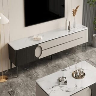 DELICATO ตู้วางทีวี รุ่น NOVA ขนาด 200x40x42 ซม. สีดำ-เทา 