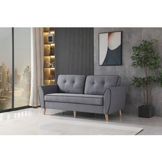 PULITO โซฟาผ้า 3 ที่นั่ง รุ่น BANIKA ขนาด 87x185x89 ซม. สีเทา 