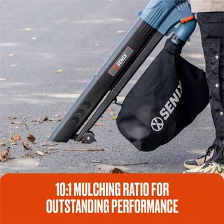 SENIX เครื่องเป่าลมและดูดใบไม้ไฟฟ้า 2,200W (พ่วงสายไฟ 8 เมตร) รุ่น BLVE22-M-EU สีน้ำเงิน - ดำ