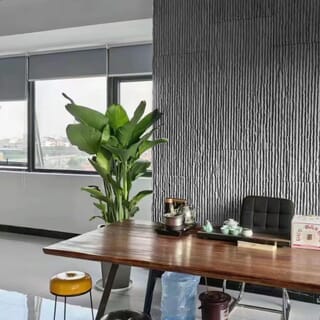 GREATWOOD บอร์ด PU หินเทียมลาย Orographic Stone ขนาด 60x120CM สี White Grey