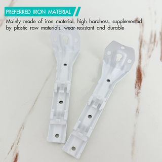 DAVINCI ขายึดแบบผนังคู่ (อุปกรณ์เสริมรางผ้าม่านสำเร็จรูป) รุ่น Liona ขนาด 12.6x4.5x2 ซม. สีขาว 
