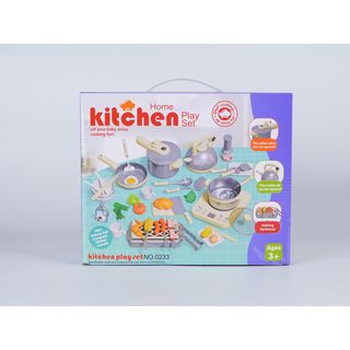 TOYS ชุดของเล่นอุปกรณ์ครัวและอุปกรณ์ครบเซ็ท(46ชิ้น) รุ่น 0233 ขนาด 28x18x23 ซม. คละสี