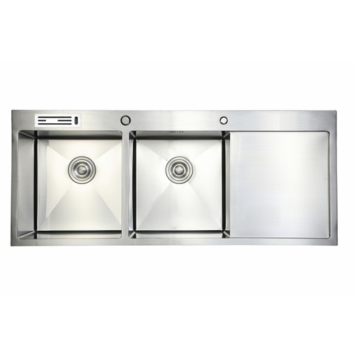 KOCH KITCHEN อ่างล้างจาน 2 หลุมมีที่พัก SUS304 HM-12050-SA
