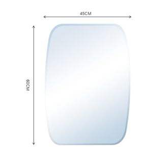 Nice กระจกเงาไม่มีกรอบ ทรงเหลี่ยม รุ่น JLLS004 ขนาด 45x60ซม. สีใส