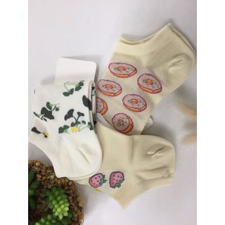 USUPSO ถุงเท้าข้อสั้นลายน่ารัก ผู้หญิง คละแบบ (D9)