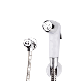 Iris ชุดสายฉีดชำระพร้อมสต็อปวาล์ว รุ่น 6FXQ003-3 ขนาด 8.7x131x3.2ซม. สีขาว