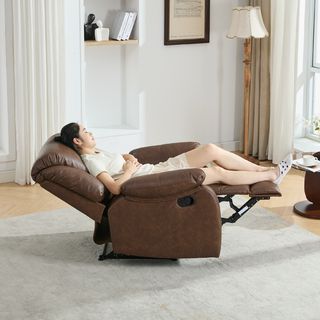 PULITO เก้าอี้พักผ่อนหนังสังเคราะห์ 3 ที่นั่ง รุ่น  KASTOR ขนาด 196x97-167x101-78 ซม. สีน้ำตาล