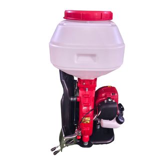 TUF เครื่องพ่นปุ๋ยและเมล็ด เครื่องยนต์ 4 จังหวะ 1.2 แรงม้า รุ่น3WF-3A 26 ลิตร สีแดงขาว