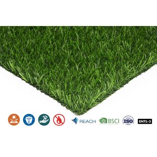POLLO หญ้าเทียมตกแต่ง รุ่นVega-S1514 ขนาด15มม. กว้าง1เมตร x ยาว4 เมตร สีเขียว