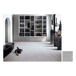 Marbella กระเบื้องเซรามิคปูพื้น 16x16 นิ้ว รุ่น คันไซต์ ไวท์ เกรย์  PT0415 Matt (12P)