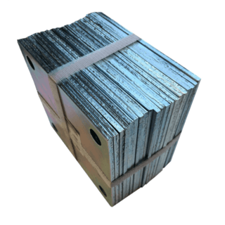 เหล็กแผ่นตัดกัลวาไนซ์เจาะรู  9x9 นิ้ว 6 มม.