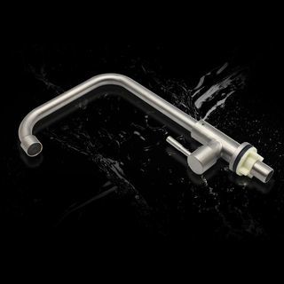 Verno ก๊อกอ่างล้างจานเคาเตอร์สแตนเลส 304 ด้ามปัดเลขหนึ่ง ทรงหักมุม 45 รุ่น VN-24304