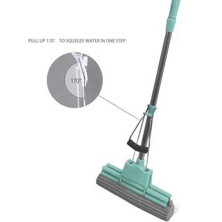 ICLEAN ม็อปฟองน้ำ PVA ดับเบิ้ลโรลเลอร์ ขนาด 6x27x120 ซม.รุ่น UN3302GR สีเขียว