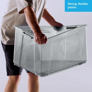 INABOX กล่องเก็บของอเนกประสงค์ 52L มีล้อ รุ่น Eday-N80650BK ขนาด 38.6x57x31 cm. สีใส