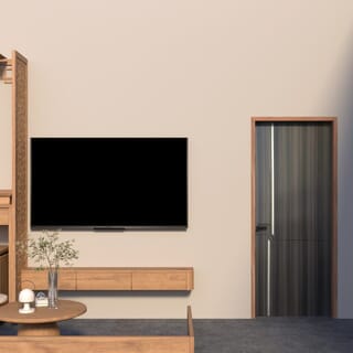 HOLZTUR ประตูปิดผิวเมลามีนเซาะร่องอลูมิเนียม CF2502-3 ขนาด 80x200ซม.สี Dark Grey