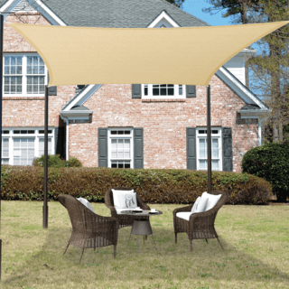 POLLO สแลน HDPE รุ่น SH6102-150 ขนาด 2x3 ม.90% (6 เข็ม) สีน้ำตาล เจาะตาไก่พร้อมเชือก