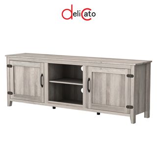DELICATO ชั้นวางทีวี รุ่น RETRO ขนาด 39x178x63 ซม. สีเทาอ่อน