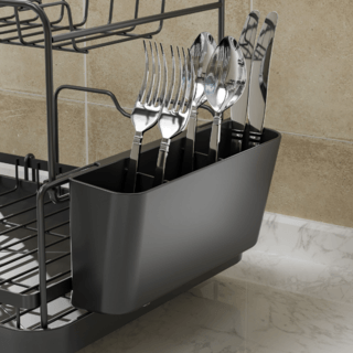 CLOSE ตะแกรงคว่ำจาน ขนาด 26.8x44.3x33 ซม. DEVIN สีดำ