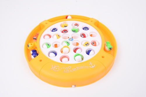 TOYS ชุดของเล่นบ่อตกปลาอัตโนมัติ(24ตัว)ทรงกลม#6896-1 ขนาด26.7x4x27.2ซม.คละสี