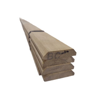 GREAT WOOD ฝ้าระแนงไม้ ไม้ยางพาราจ๊อยส์ BC (1x5) 5/8