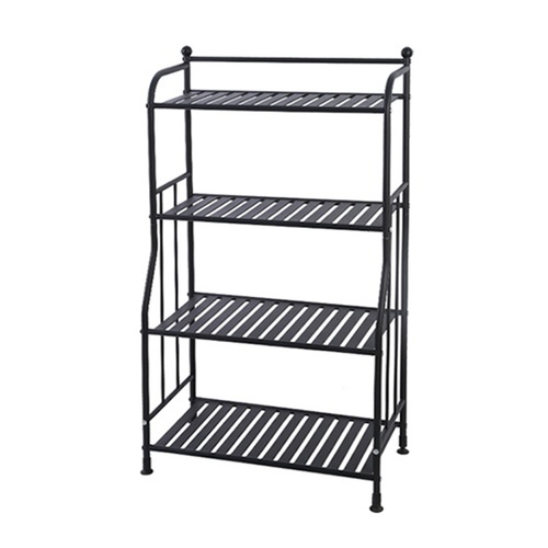 HAWDD ชั้นวางของเหล็กโล่ง 4 ชั้น รุ่น GX04 ขนาด 29x55.5x107ซม. สีดำ