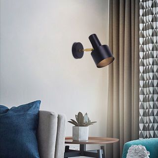 EILON โคมไฟติดผนังนอร์ดิก E27 5W  รุ่น GC YY2203 สีดำ