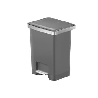 EKO ถังขยะพลาสติกขาเหยียบเหลี่ยม 35 ลิตร รุ่น HANA EK6388-GRY ขนาด 37x31x51ซม. สีเทา