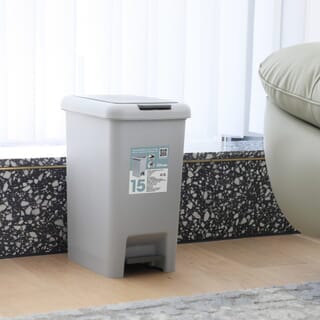 Kleanzy ถังขยะเหยียบเหลี่ยม Prensa 15 ลิตร ขนาด 22x31x39.5 ซม. รุ่น TG51789G สีเทา